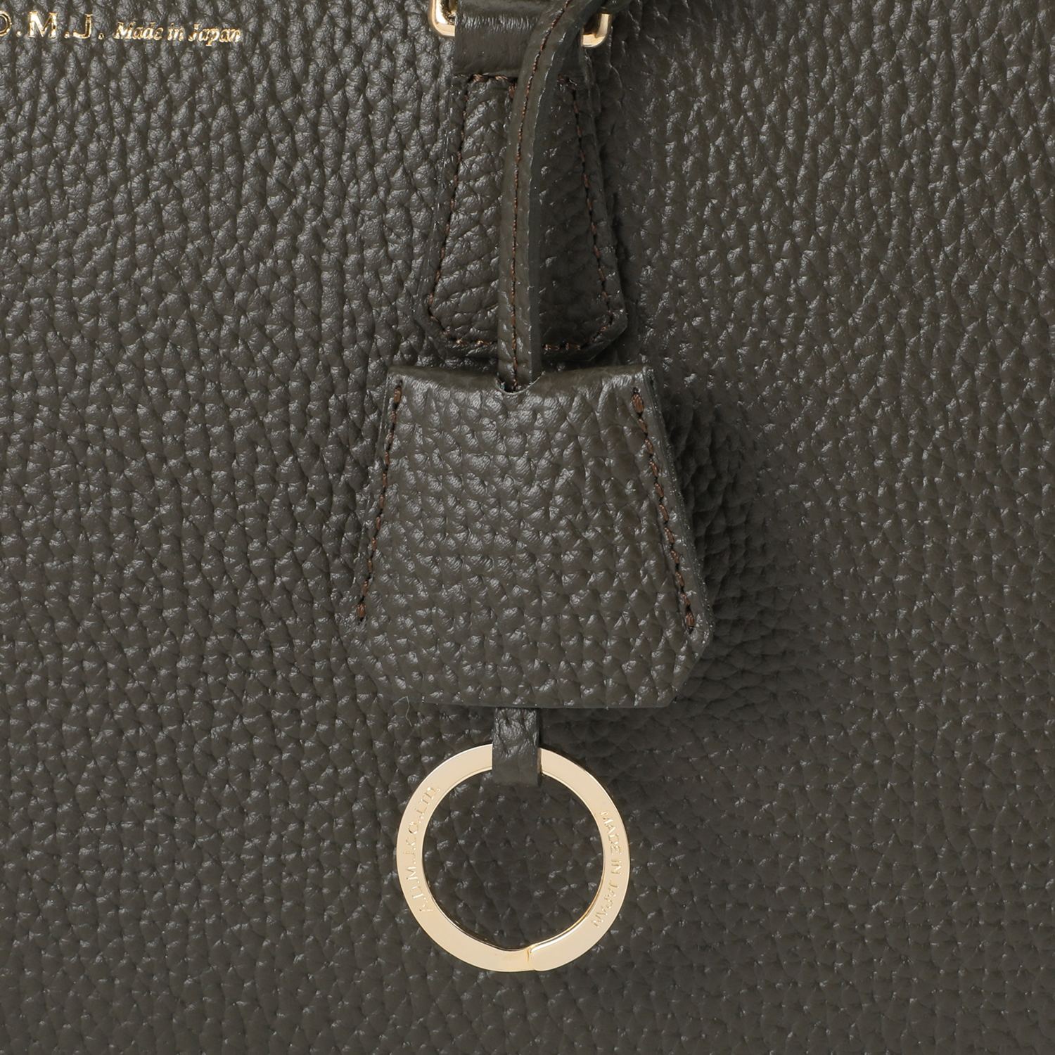 エーディーエムジェイ 牛革シュリンク型押し ベーシックボストンバッグ