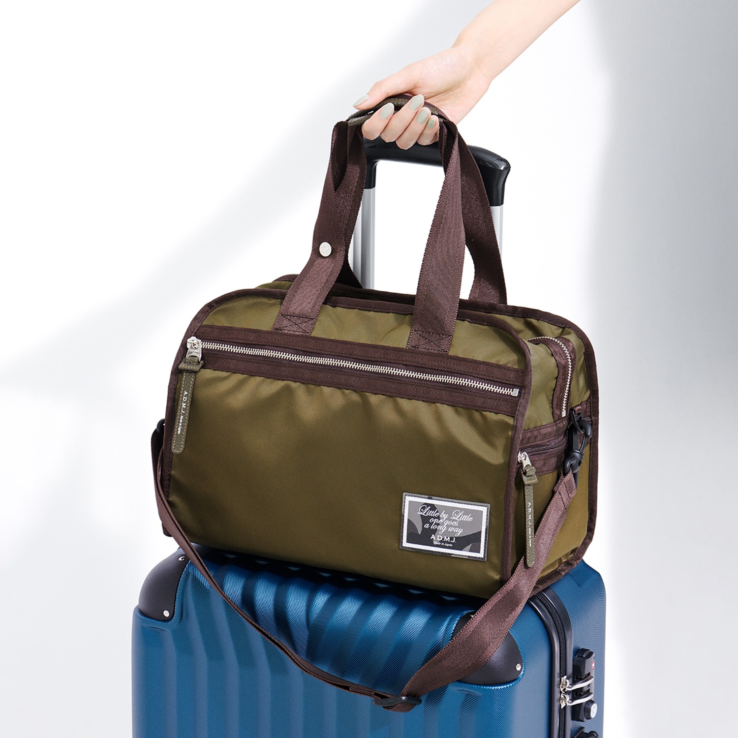 エーディーエムジェイ イタリア　リモンタ社 ナイロン使用 トラベルボストンバッグ