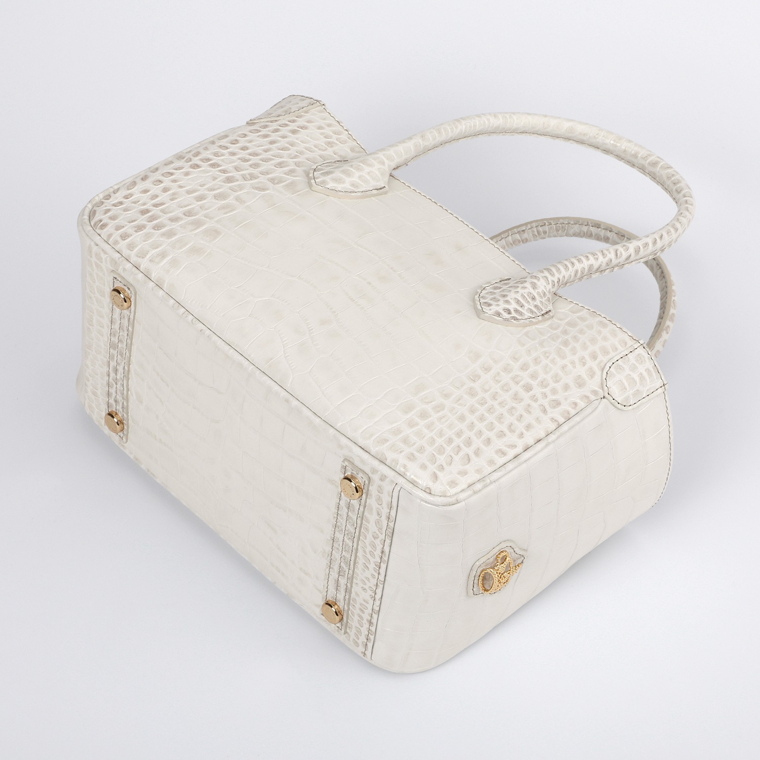 エーディーエムジェイ 牛革クロコダイル型押し ヒマラヤデザイン ザ・ベーシック ミニトートバッグ