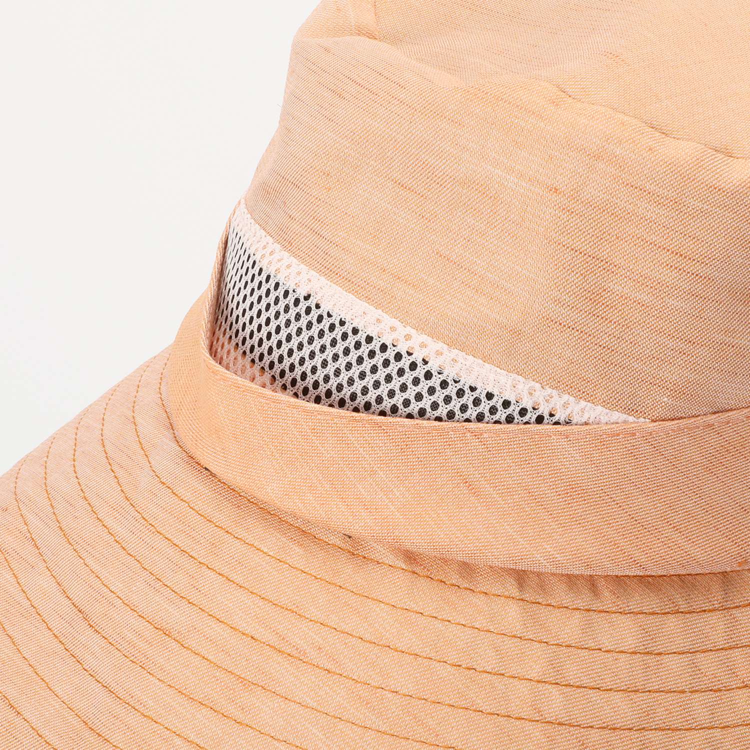 ベル・モード ＵＶカット フレンチリネン混 ステッチアクセント 木陰のクローシュ