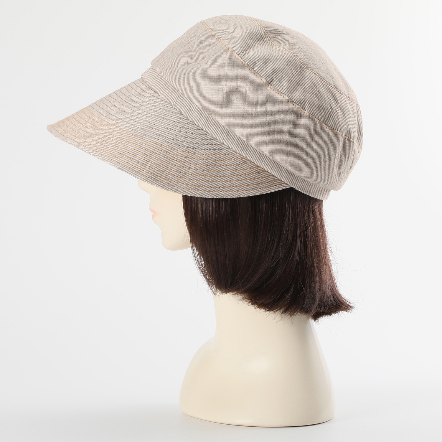 ベル・モード ＵＶカット ステッチアクセント 大つばキャスケット