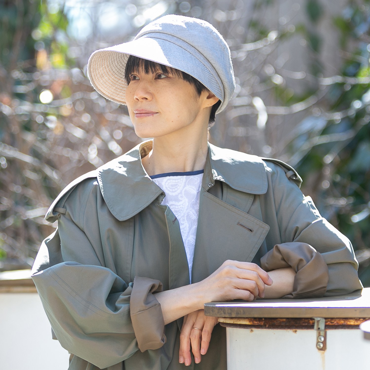 ベル・モード ＵＶカット ステッチアクセント 大つばキャスケット