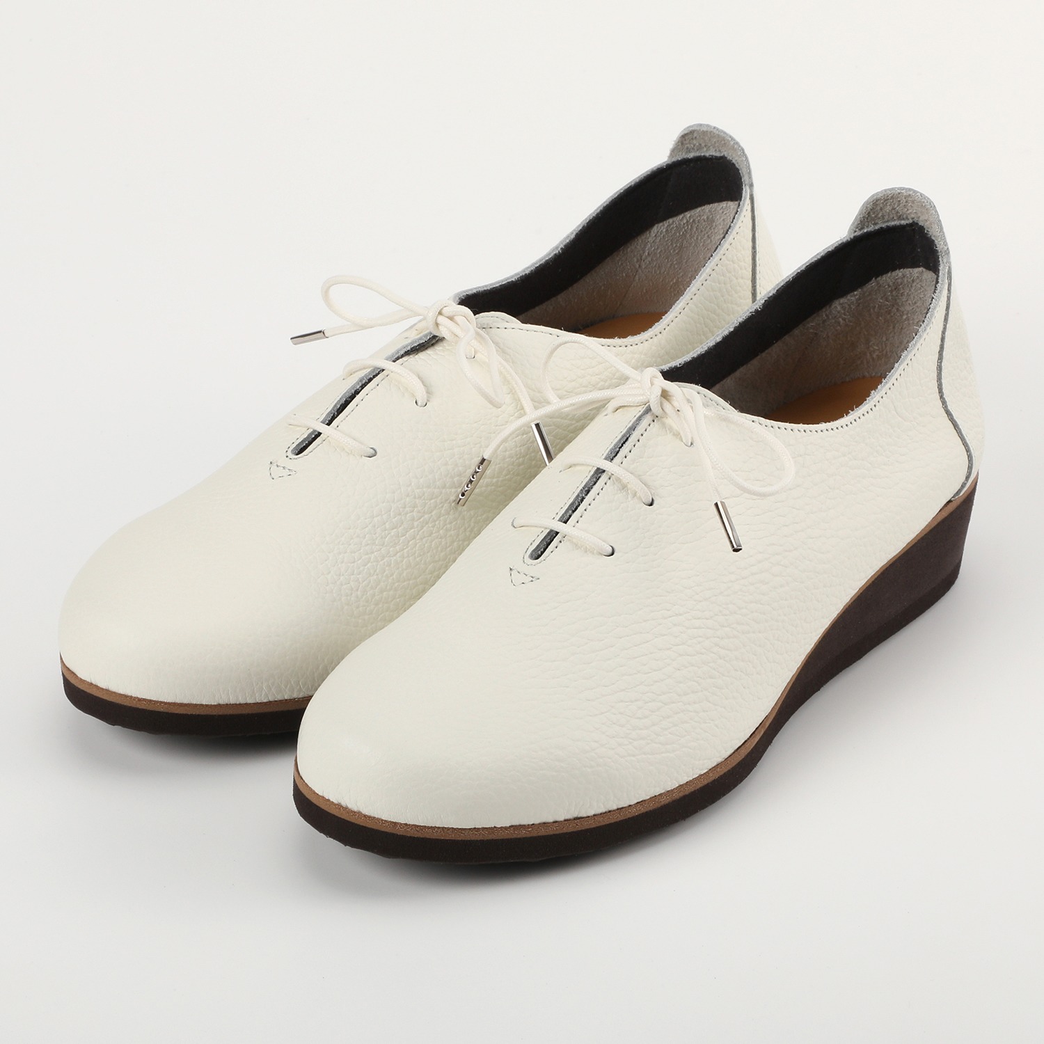 フィグリーノ はっ水 日本製牛革柔らか仕立て 超軽量リラックス レースアップシューズ