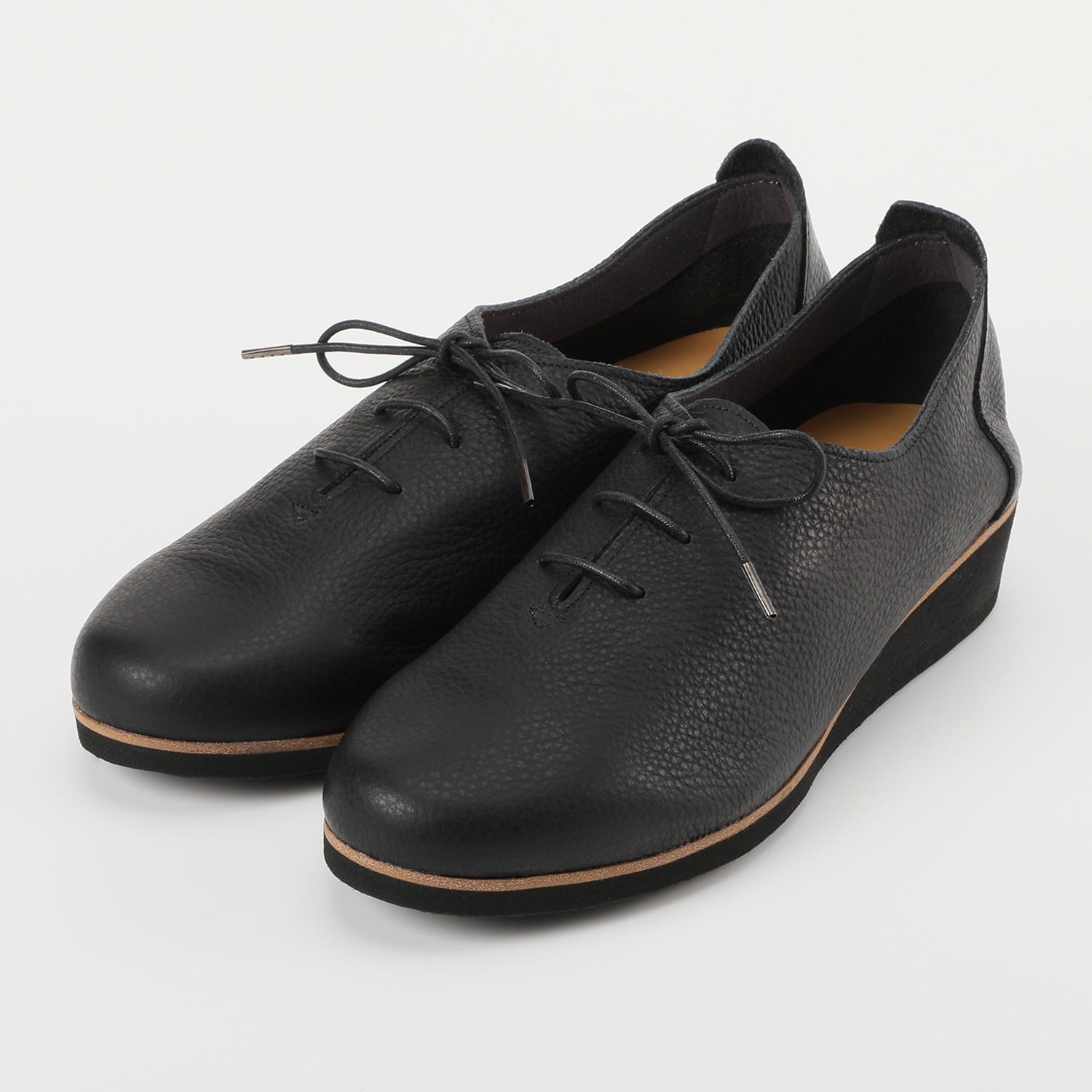 フィグリーノ はっ水 日本製牛革柔らか仕立て 超軽量リラックス レースアップシューズ