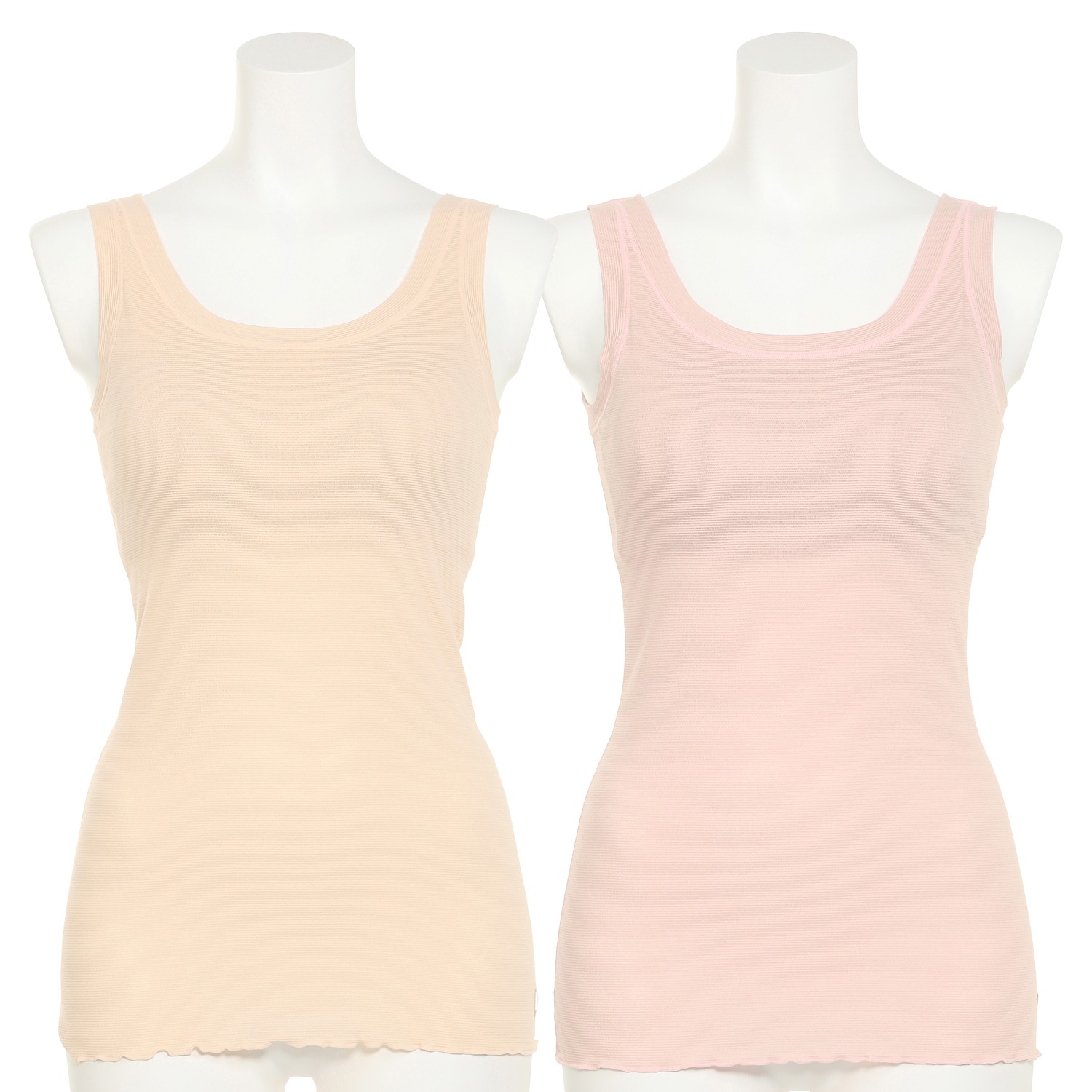 丸福ガーゼ 吸水速乾＆抗菌防臭 綿モダール カップ付タンクトップ ２枚セット