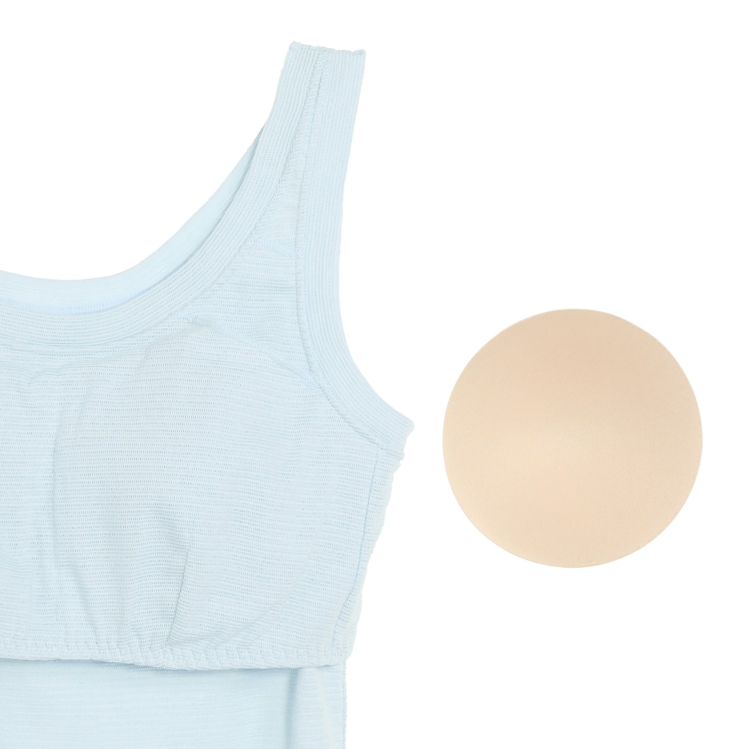 丸福ガーゼ 吸水速乾＆抗菌防臭 綿モダール カップ付タンクトップ ２枚セット