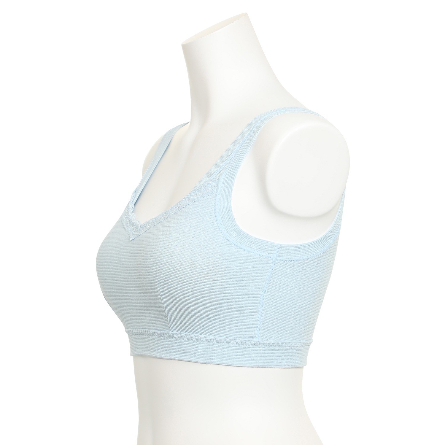 丸福ガーゼ 吸水速乾＆抗菌防臭 綿モダール ノンワイヤーブラジャー ２枚セット