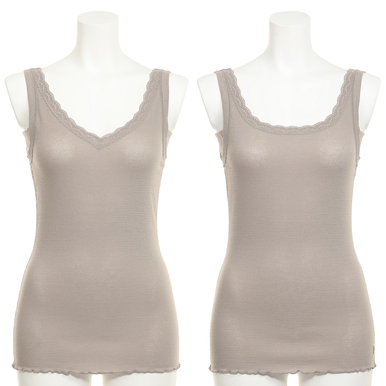 丸福ガーゼ 吸水速乾＆抗菌防臭 綿モダール 汗取り付 ２ウェイタンクトップ ２枚セット