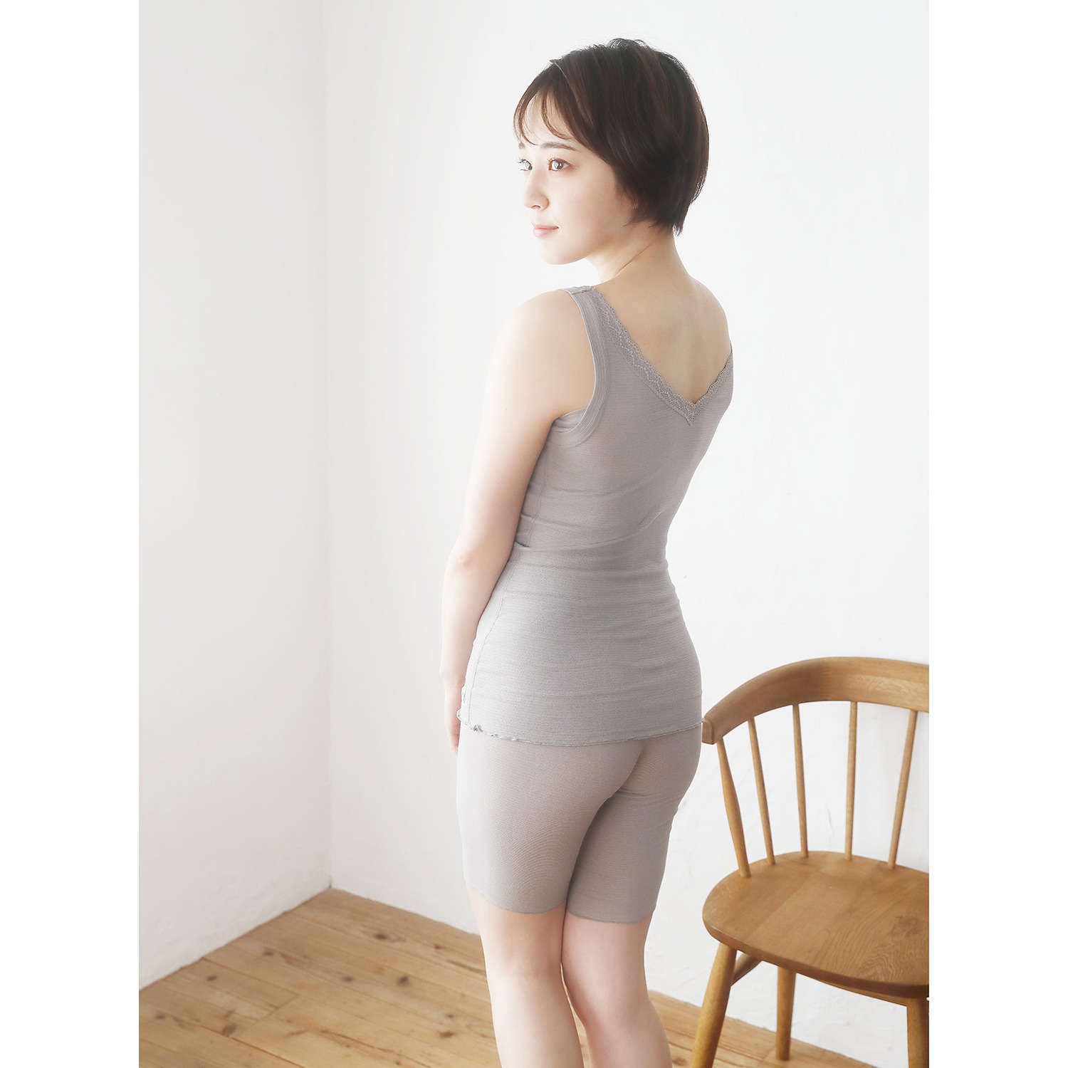 丸福ガーゼ 吸水速乾＆抗菌防臭 綿モダール 三分丈ショーツ２枚セット