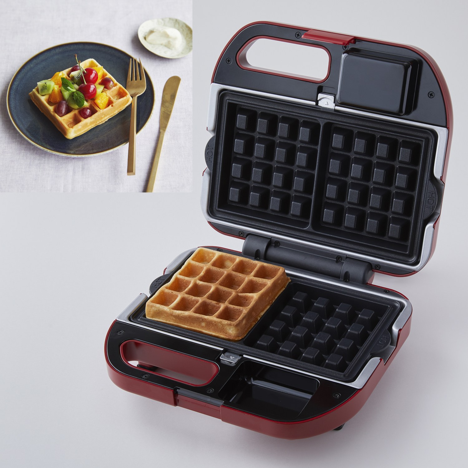 ビタントニオ ワッフル＆ホットサンドベーカー ＶＷＨ−５０ レシピ付特別セット