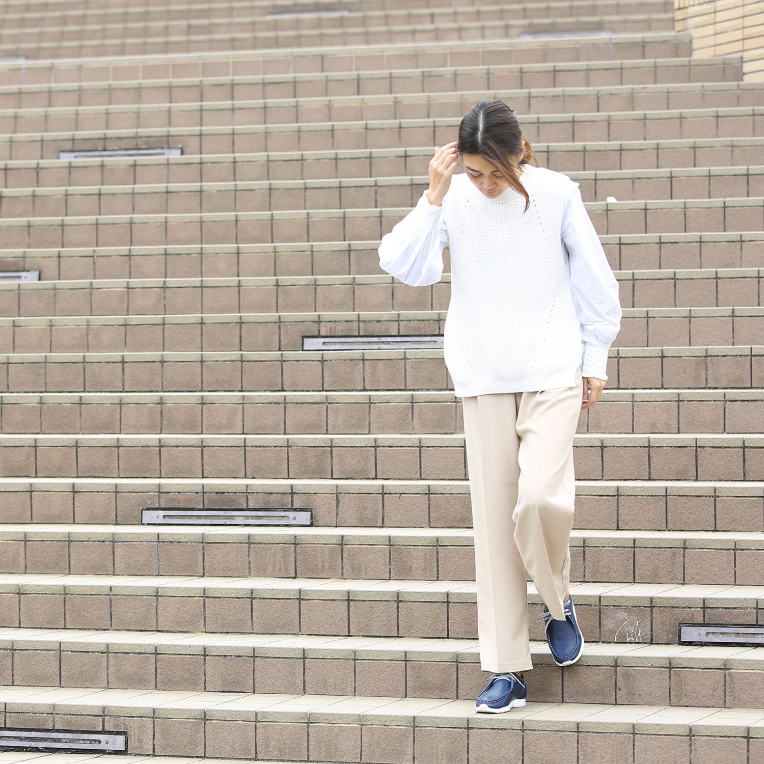 アルイトウ マストロット社製 イタリアンレザー レースアップデザイン 軽量モカシンシューズ