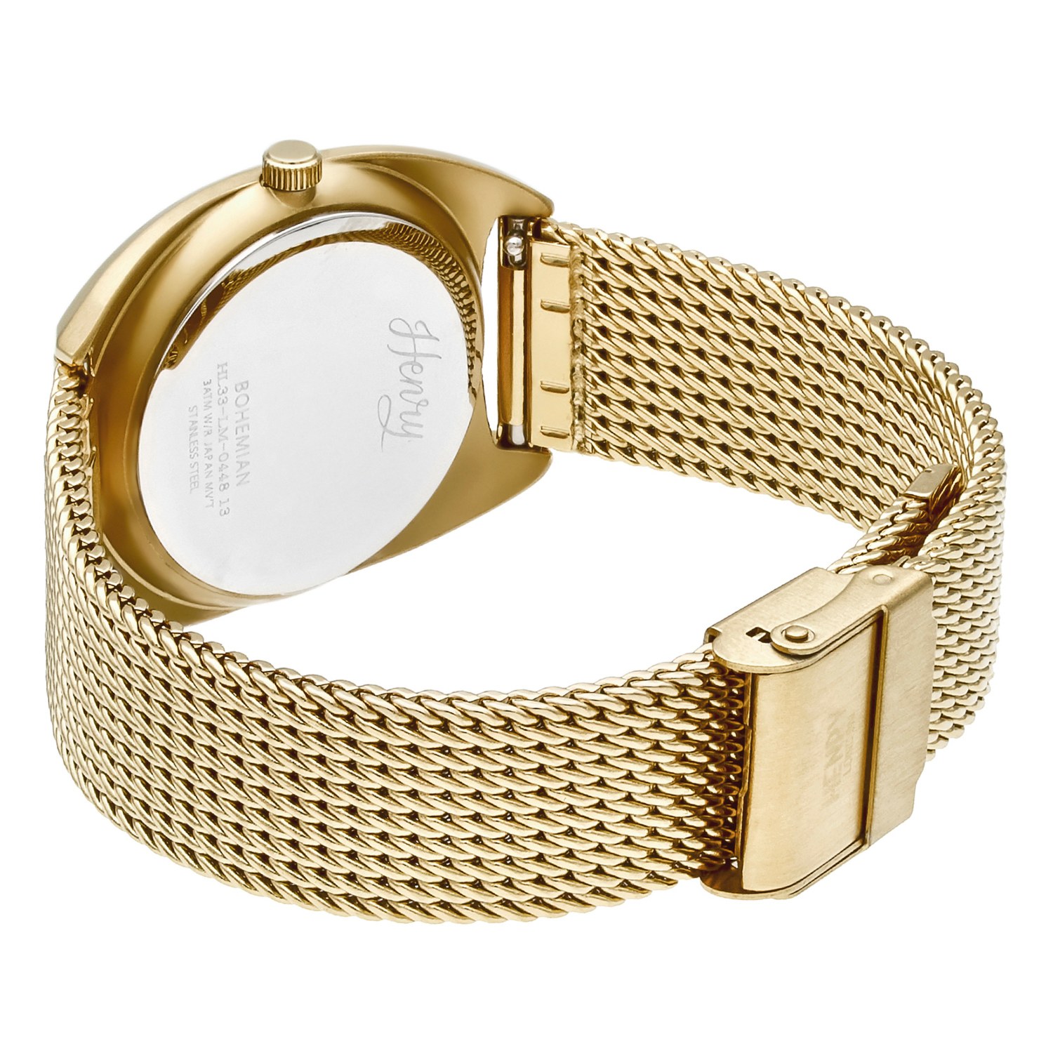 ヘンリーロンドン ボヘミアン メッシュベルト ラウンドフェイスウォッチ