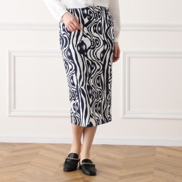 ジュンコ　シマダ 綿混ツイル ストレートタイトスカート