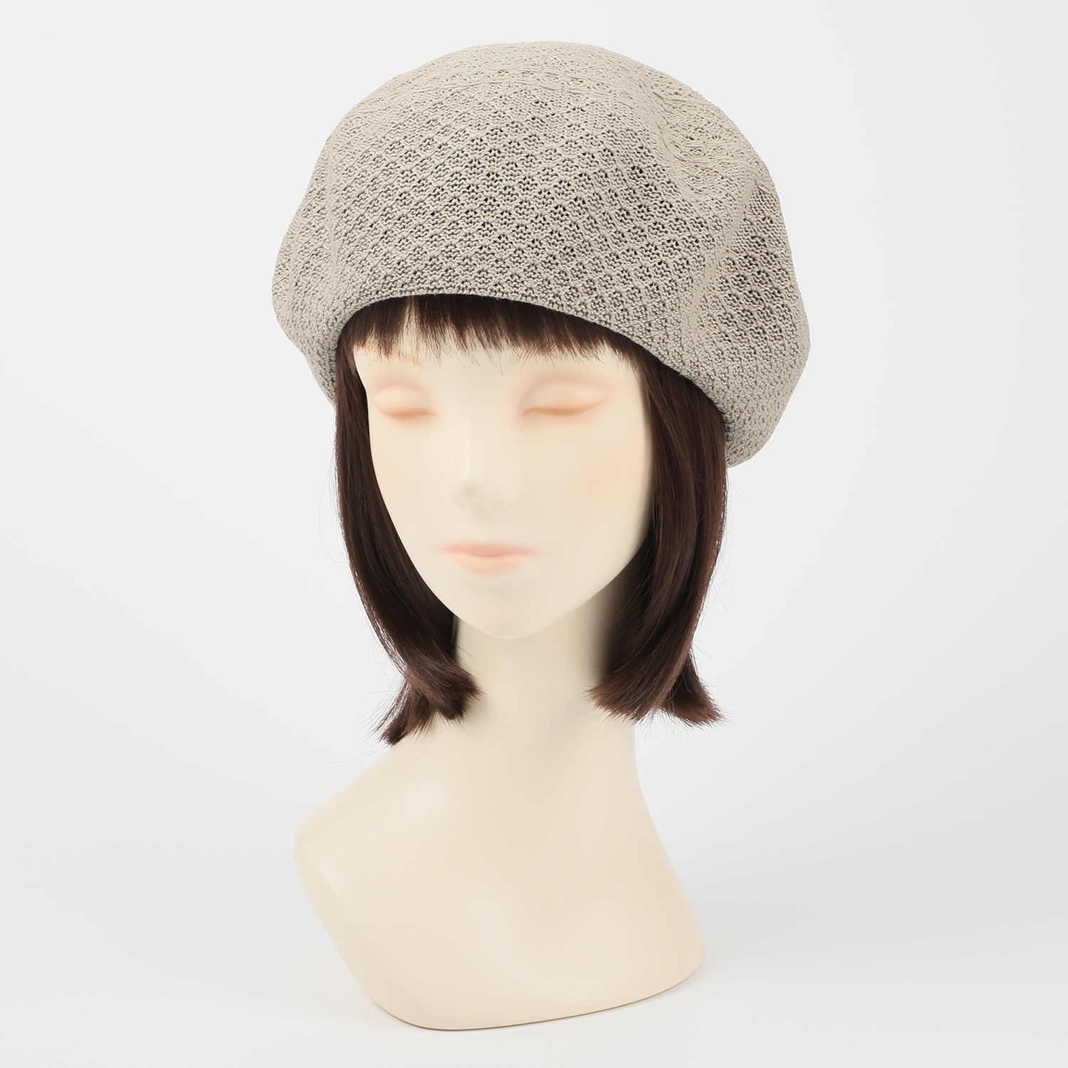 タイムクロス 超軽量　洗える レース編ベレー帽