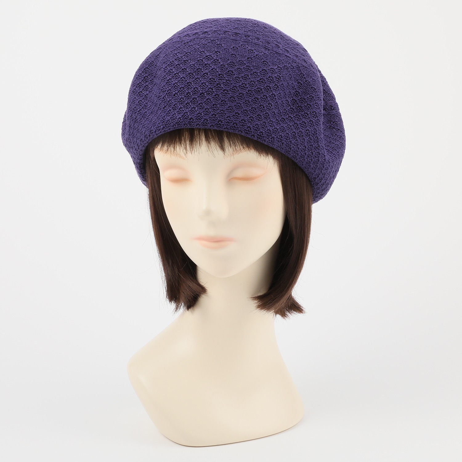 タイムクロス 超軽量　洗える レース編ベレー帽