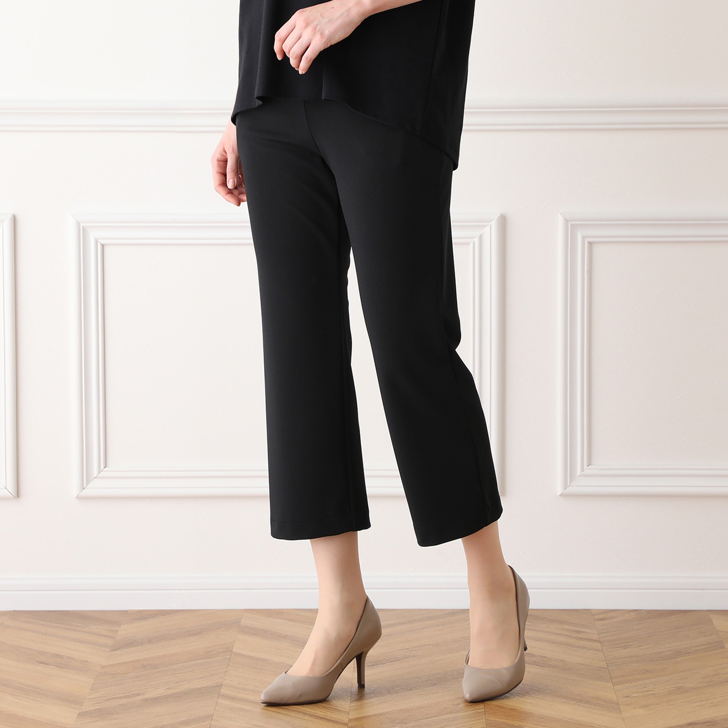 ＜股下６０ｃｍ＞上質ごこち アルディナ ゆるやかストレートパンツ 