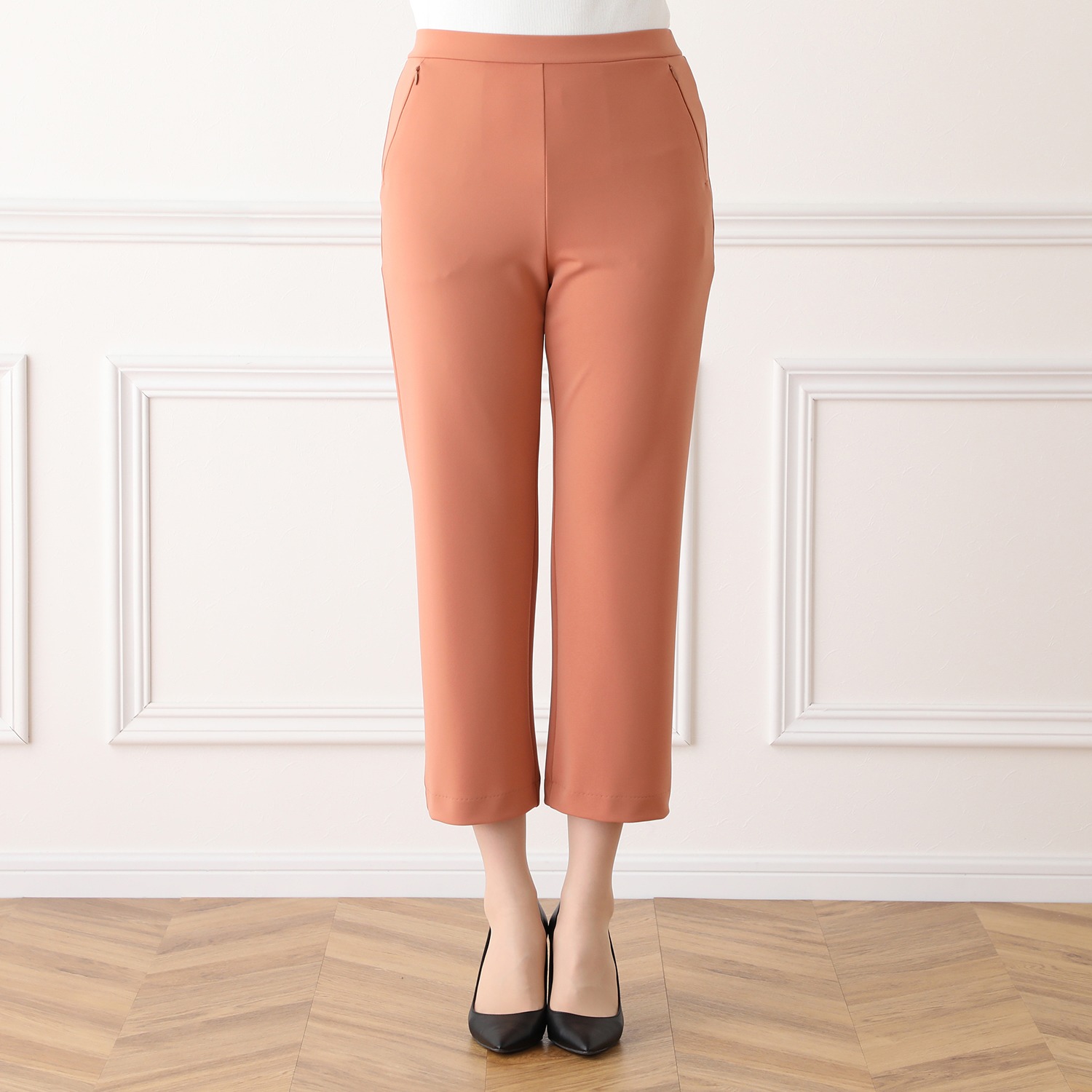 ＜股下６０ｃｍ＞上質ごこち アルディナ ゆるやかストレートパンツ 