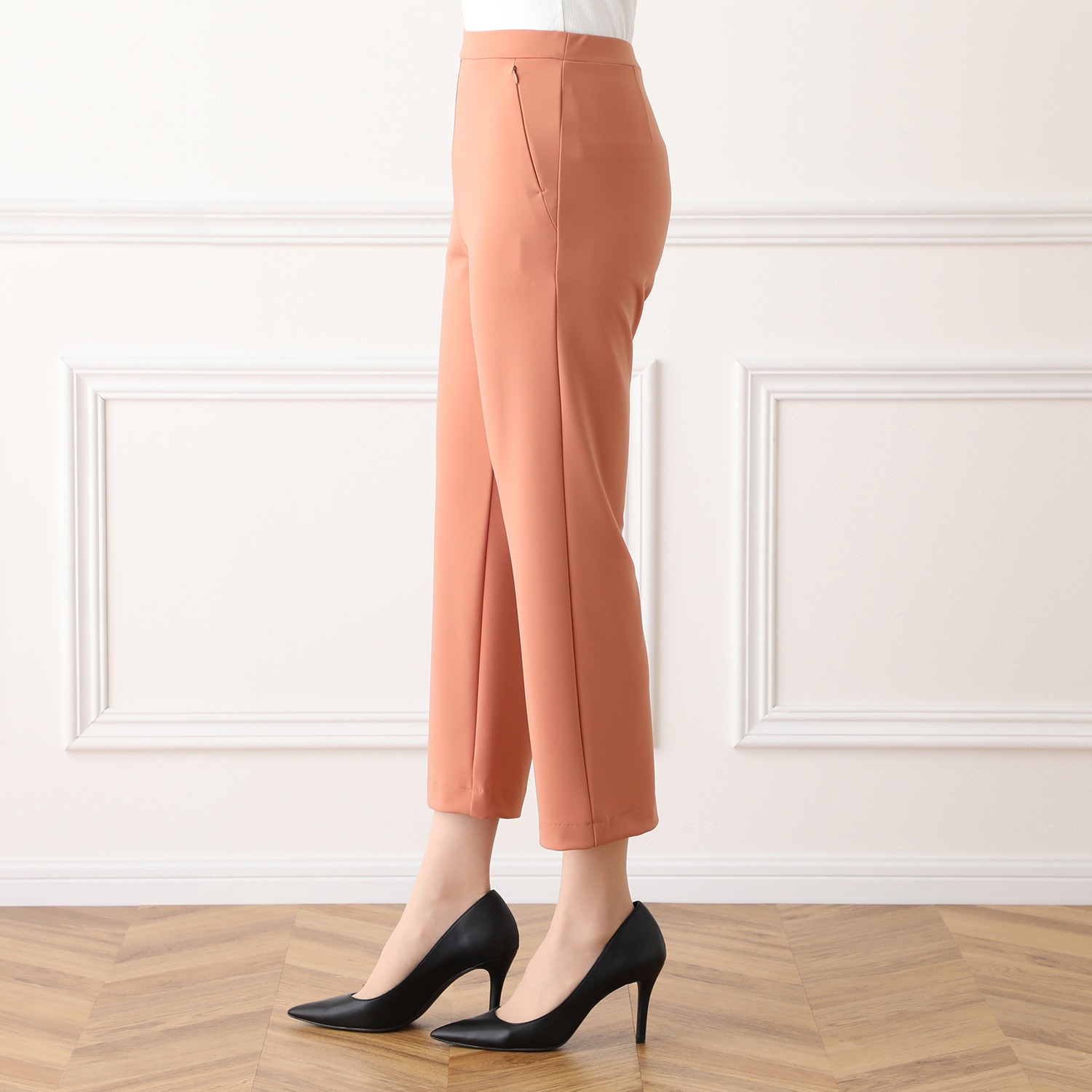 ＜股下６０ｃｍ＞上質ごこち アルディナ ゆるやかストレートパンツ 