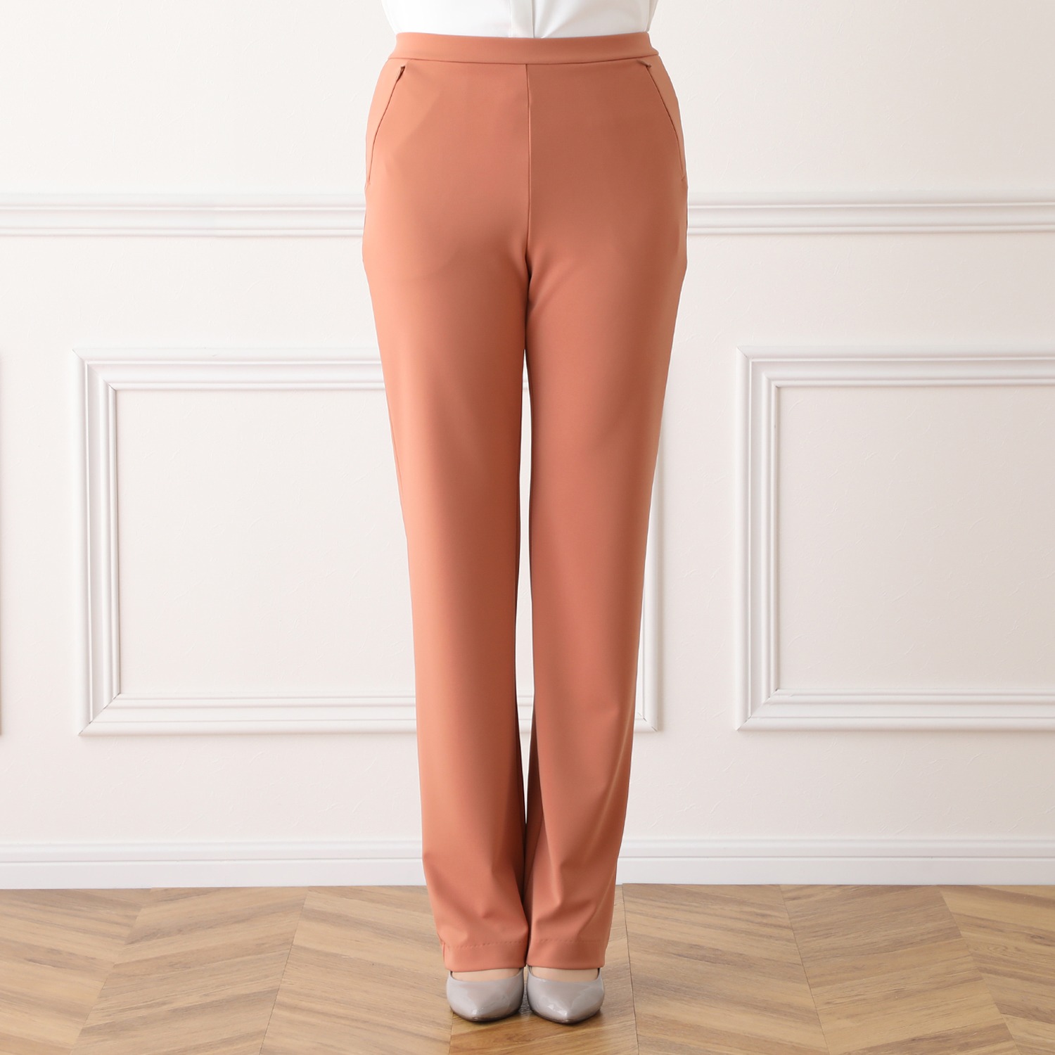 ＜股下８０ｃｍ＞上質ごこち アルディナ ゆるやかストレートパンツ 