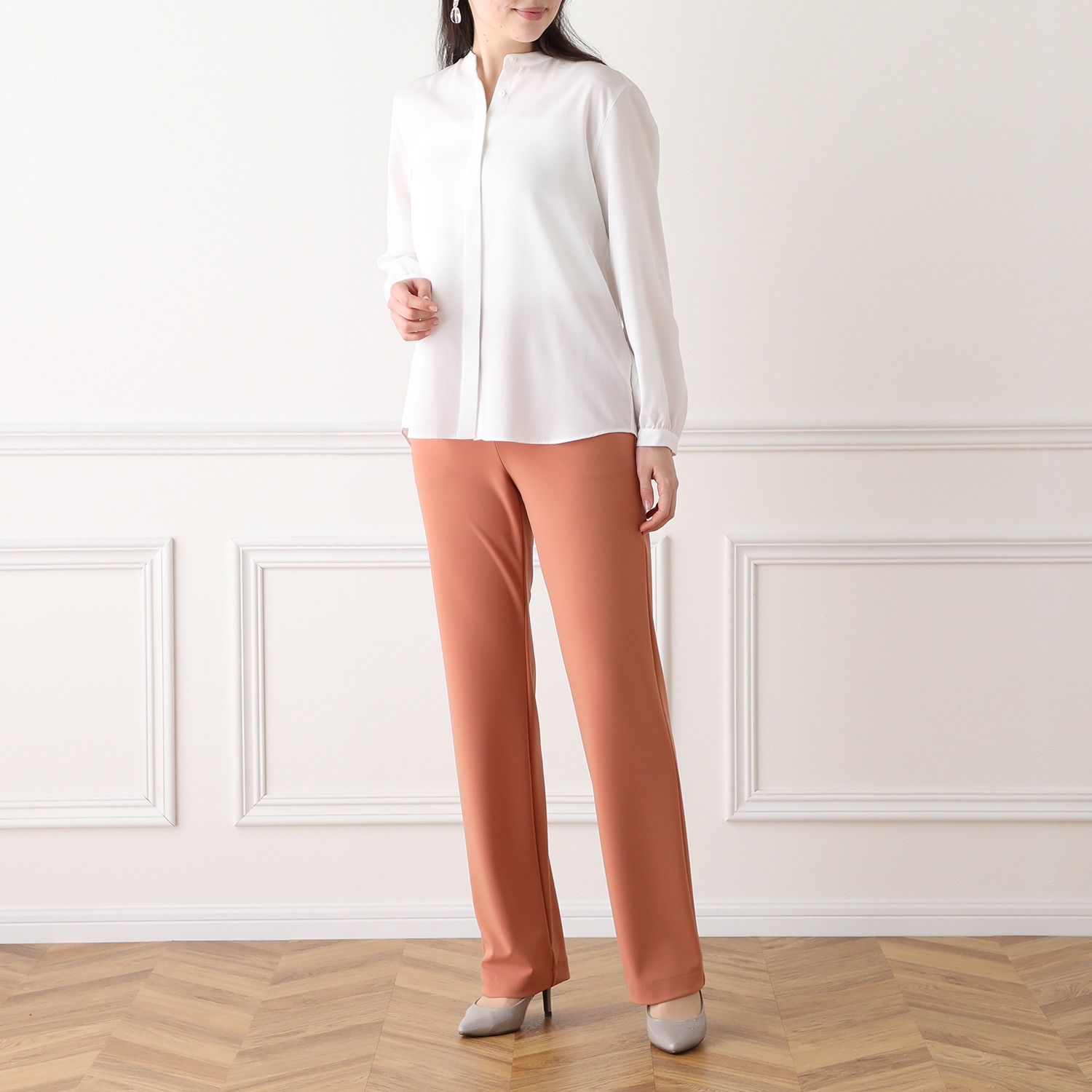 ＜股下８０ｃｍ＞上質ごこち アルディナ ゆるやかストレートパンツ 