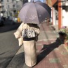 シノワズリーモダン かわず張り 刺しゅうデザイン 晴雨兼用長傘