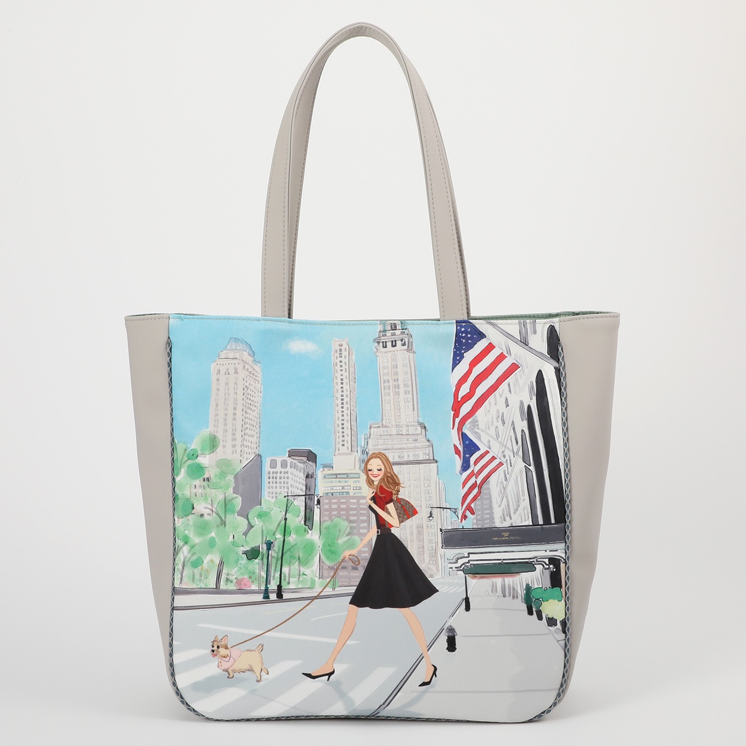 レイコアオキニューヨーク インクジェットプリント トートバッグ