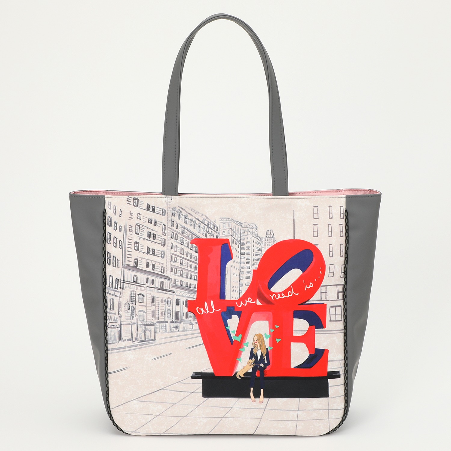 レイコアオキニューヨーク インクジェットプリント トートバッグ