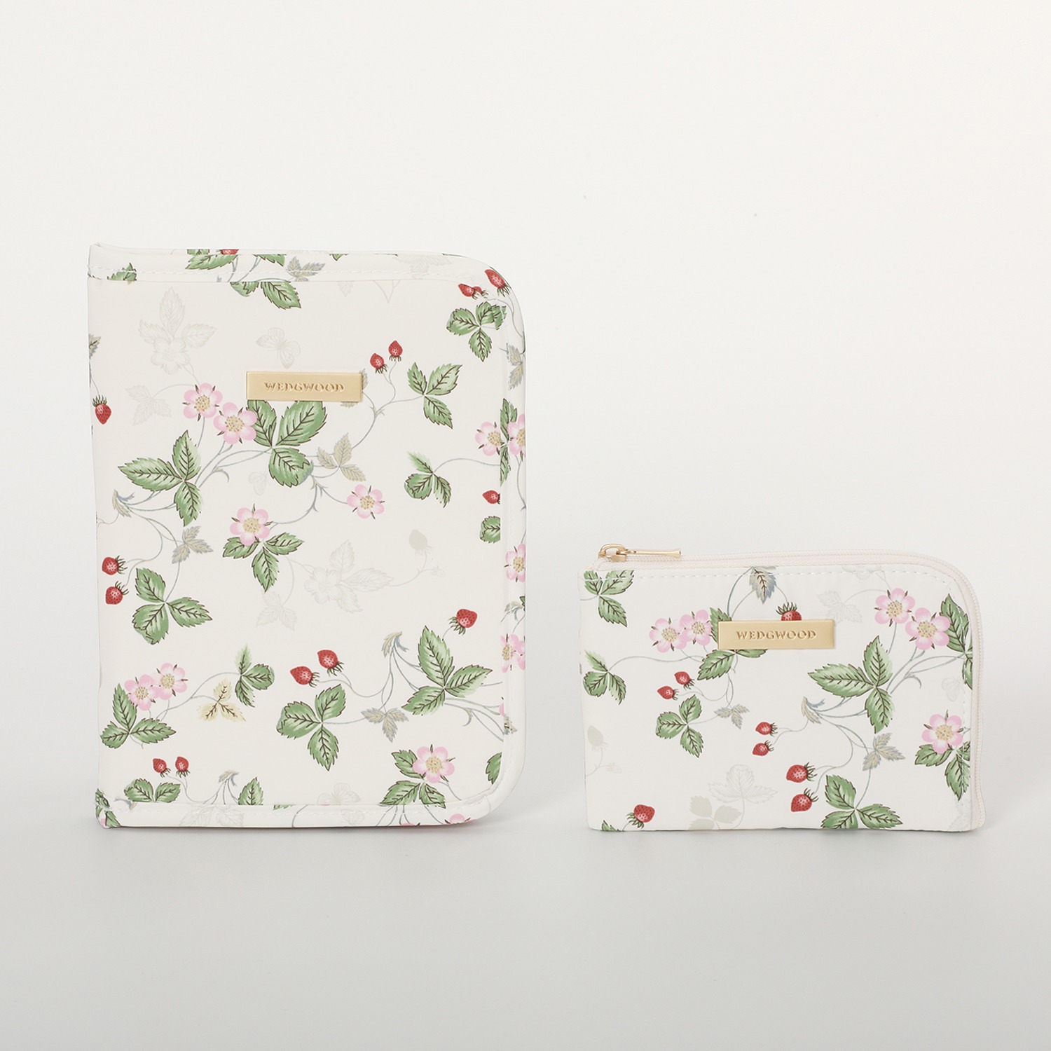 ウェッジウッド ワイルドストロベリー お薬手帳マルチケース＆コインパスケース