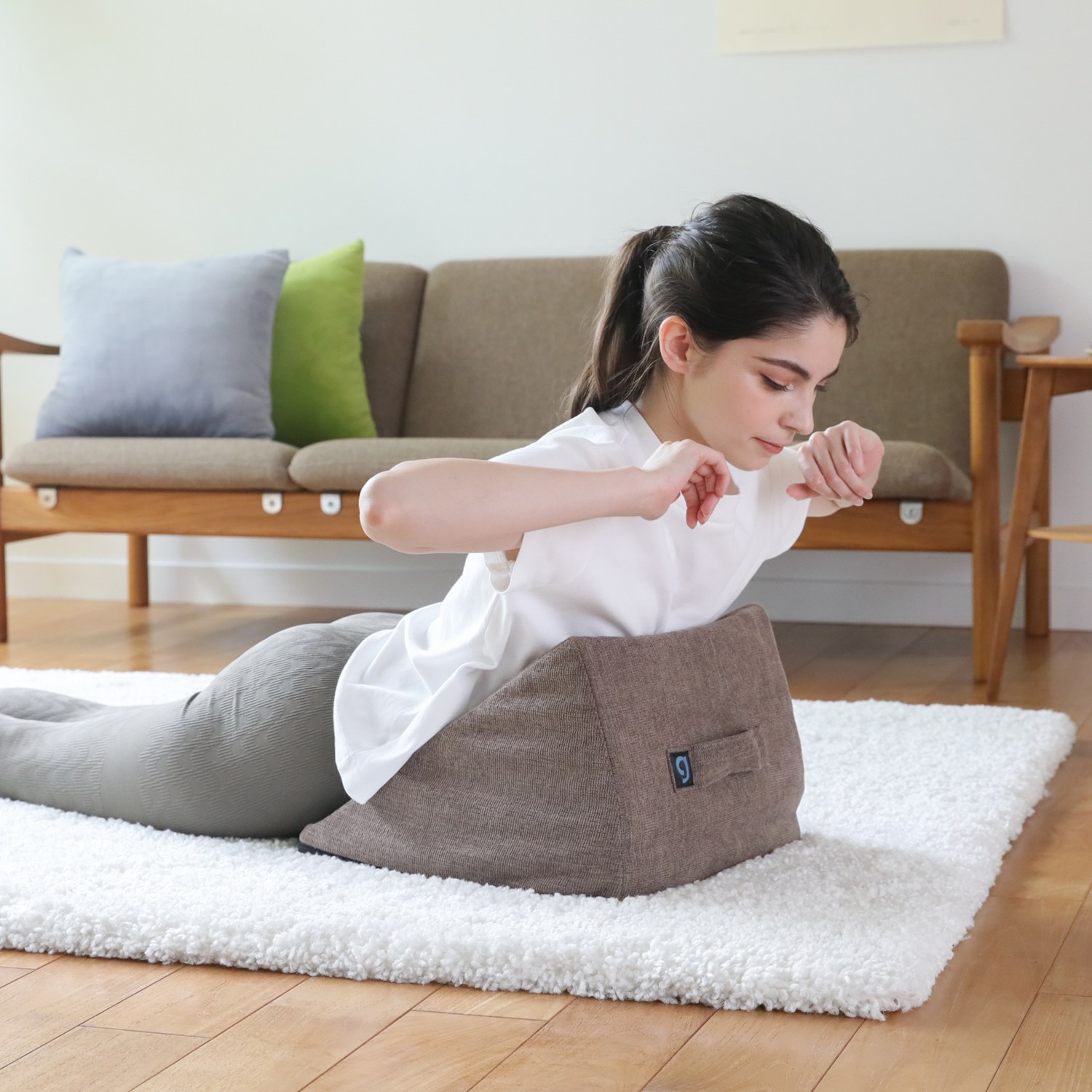 ジムテリア お部屋に溶け込む 腹筋エクササイズ クッション アブデルタ