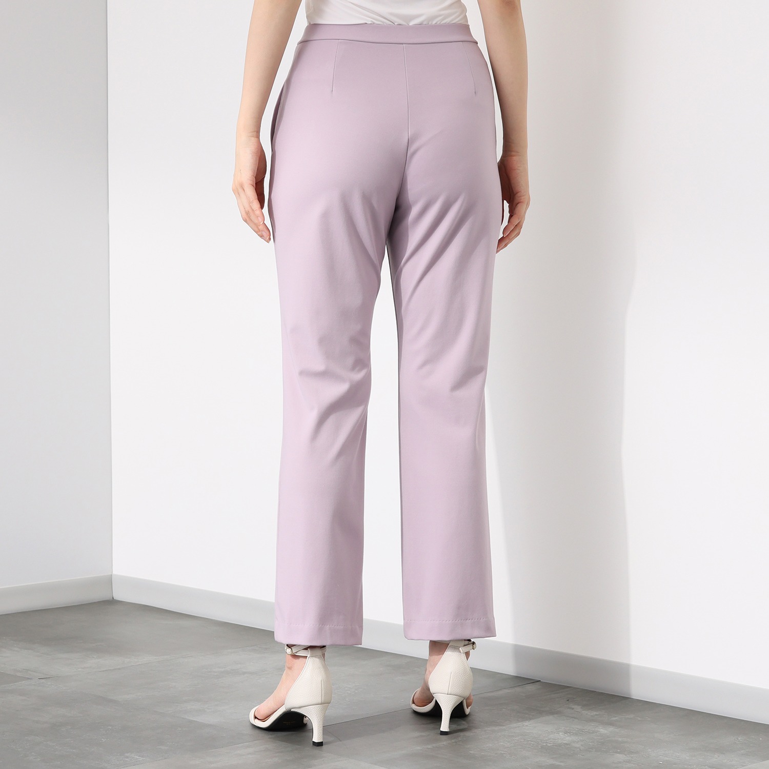 上質ごこち 綿混 高密度スムース ストレートパンツ