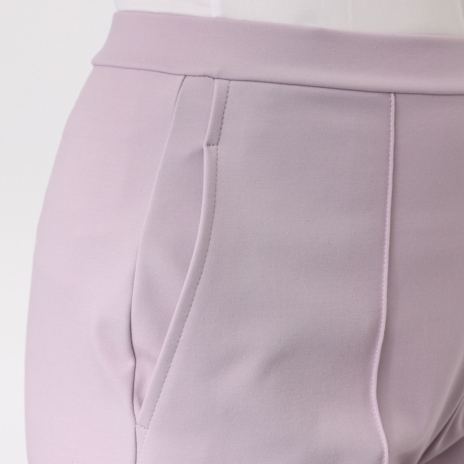 上質ごこち 綿混 高密度スムース ストレートパンツ