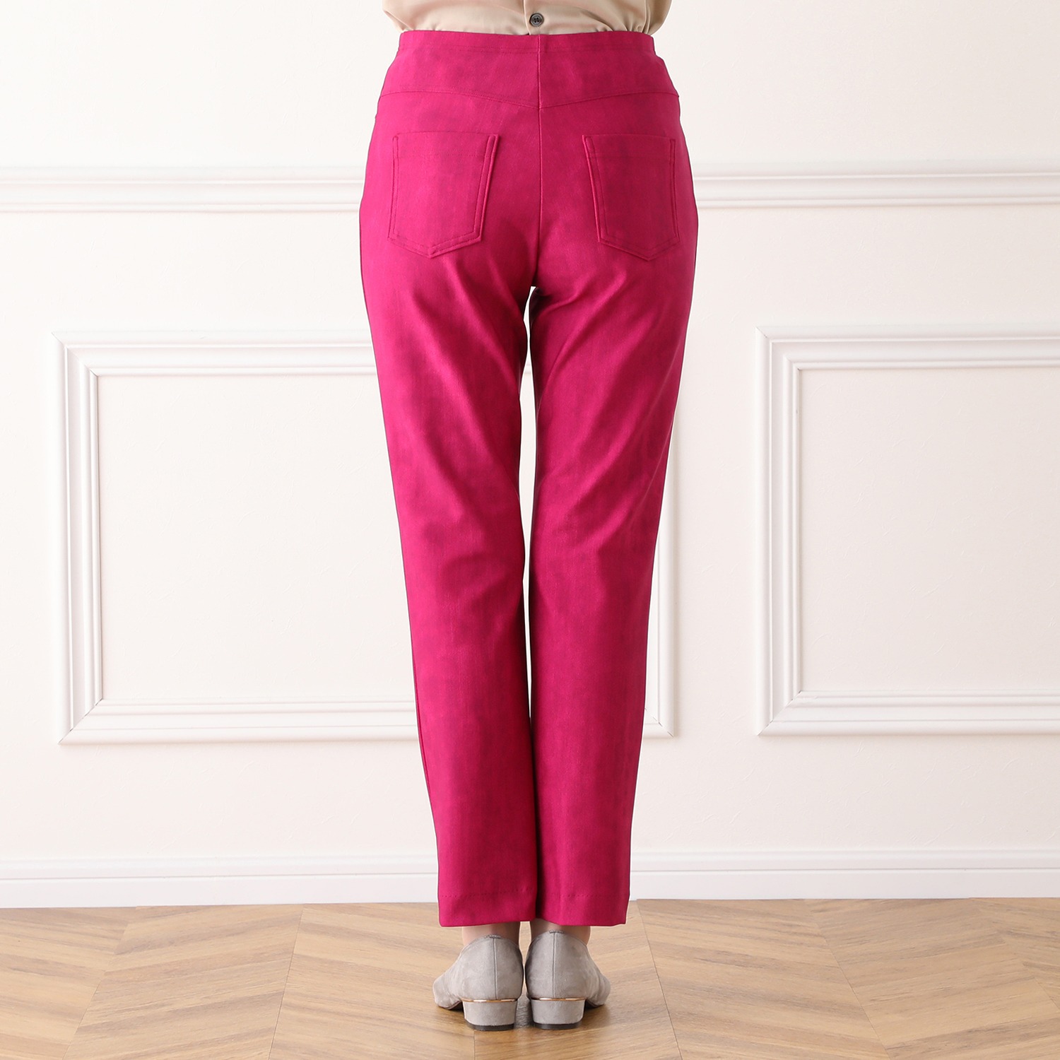 ピーツー ハイテンション カラーデニムプリント スリムパンツ