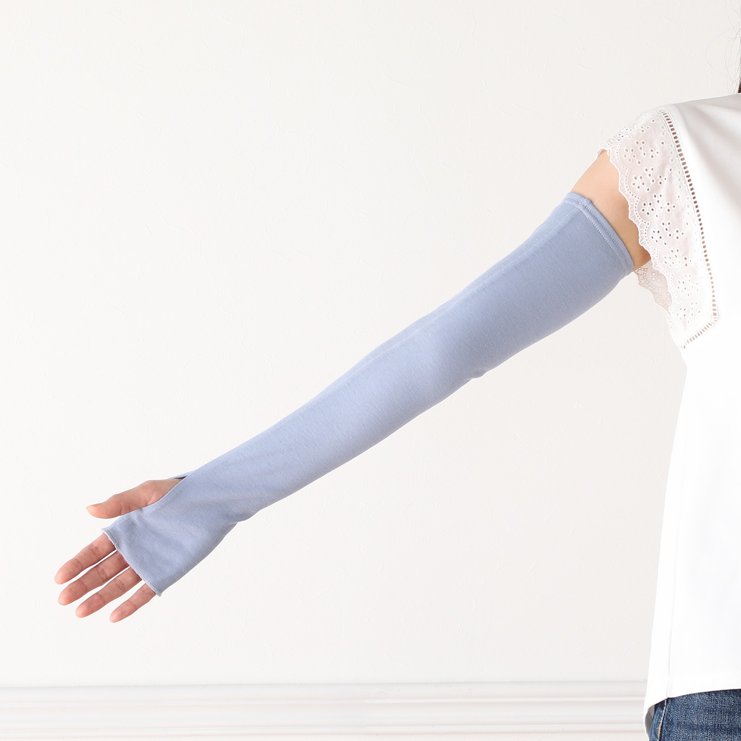 天使の綿シフォン アームカバー ２点セット