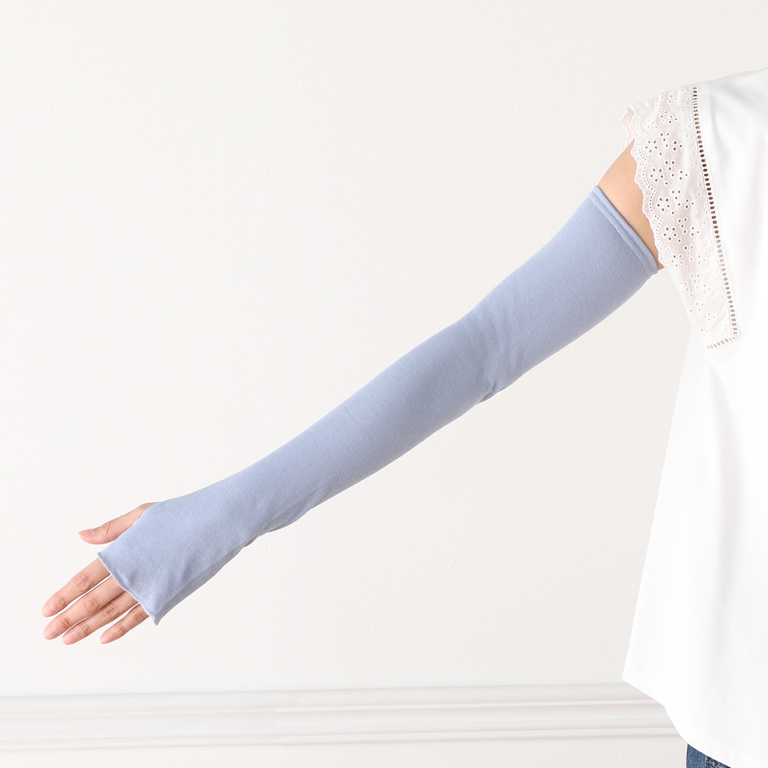 天使の綿シフォン アームカバー ２点セット