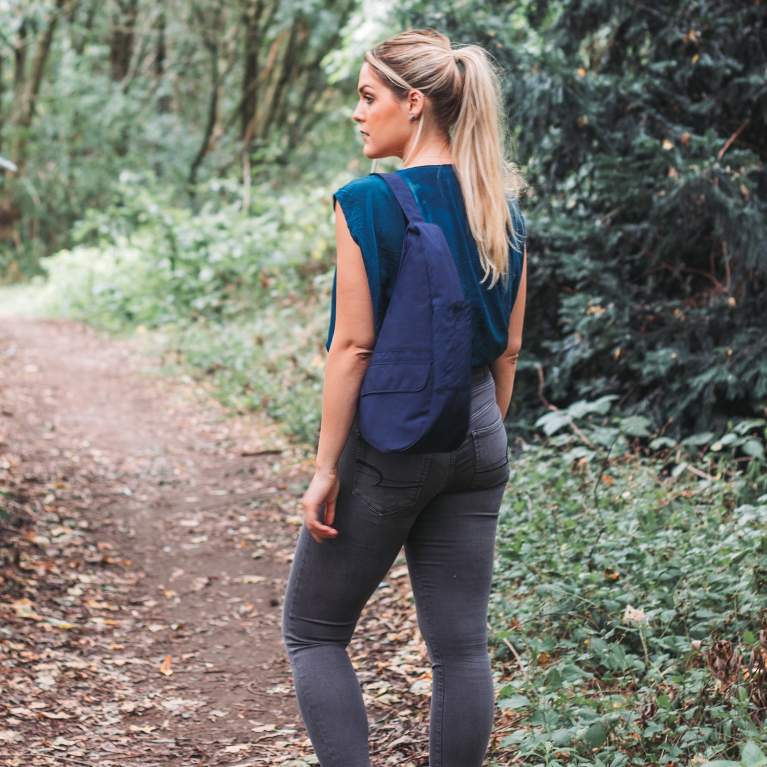 ヘルシーバックバッグ ポーチ付 はっ水 テクスチャードナイロン ボディーバッグ