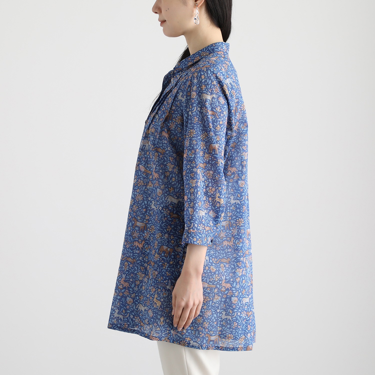 シルクロードクラブ オアシス柄 チュニックプルオーバー