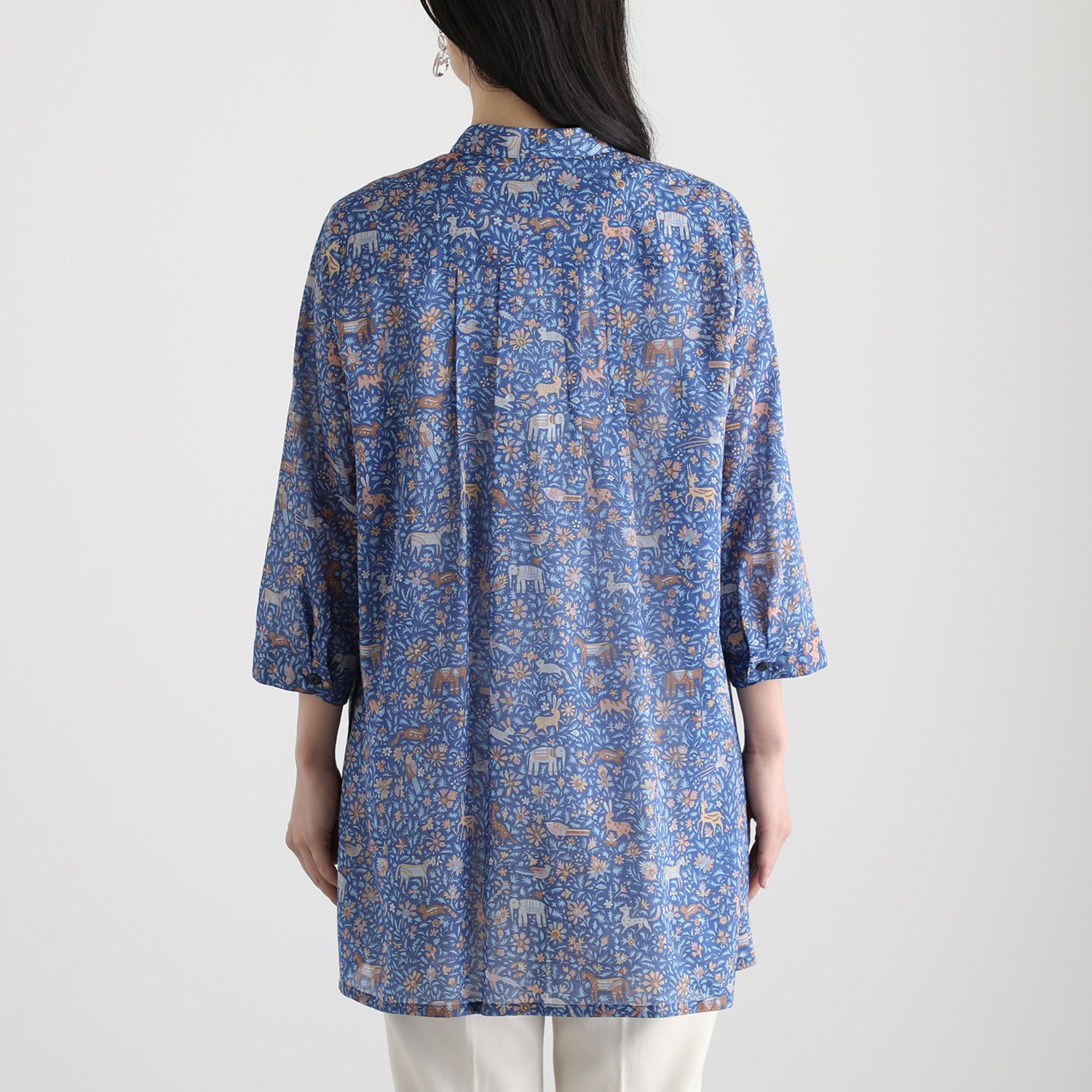 シルクロードクラブ オアシス柄 チュニックプルオーバー