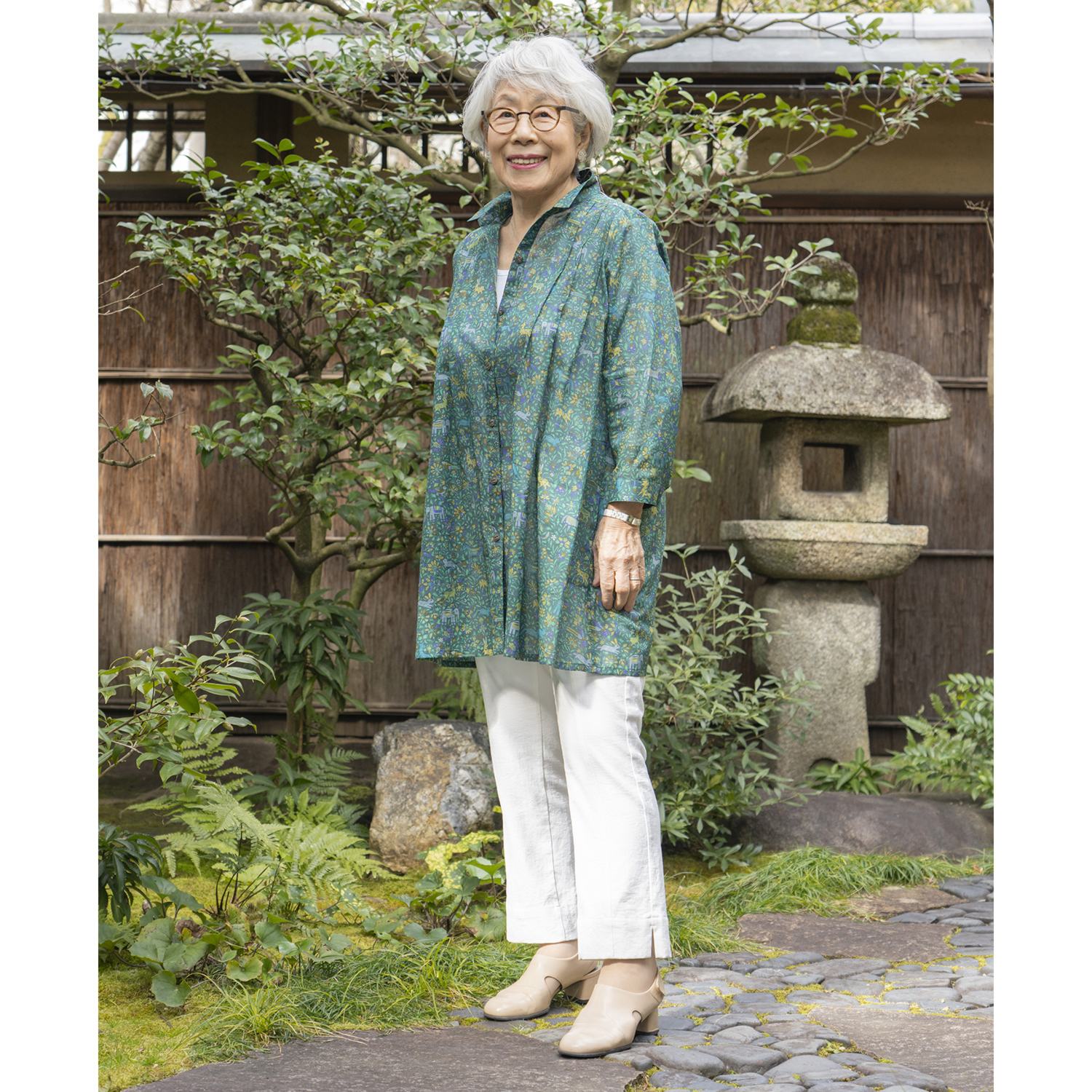 シルクロードクラブ オアシス柄 チュニックプルオーバー