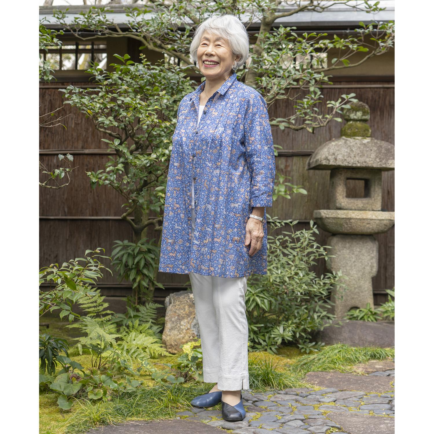 シルクロードクラブ オアシス柄 チュニックプルオーバー