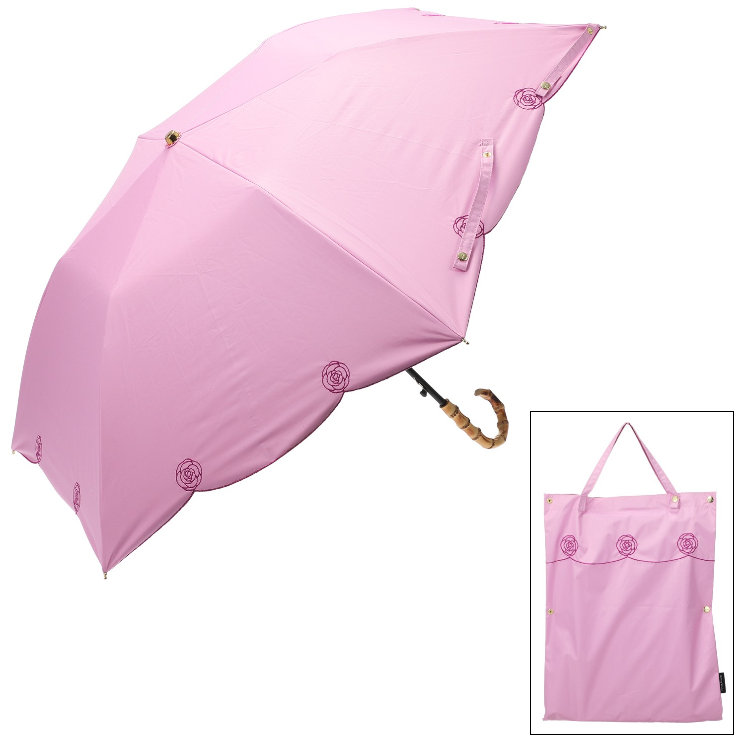 マブ 一級遮光 ショートジャンプライト 折りたたみ傘（晴雨兼用）