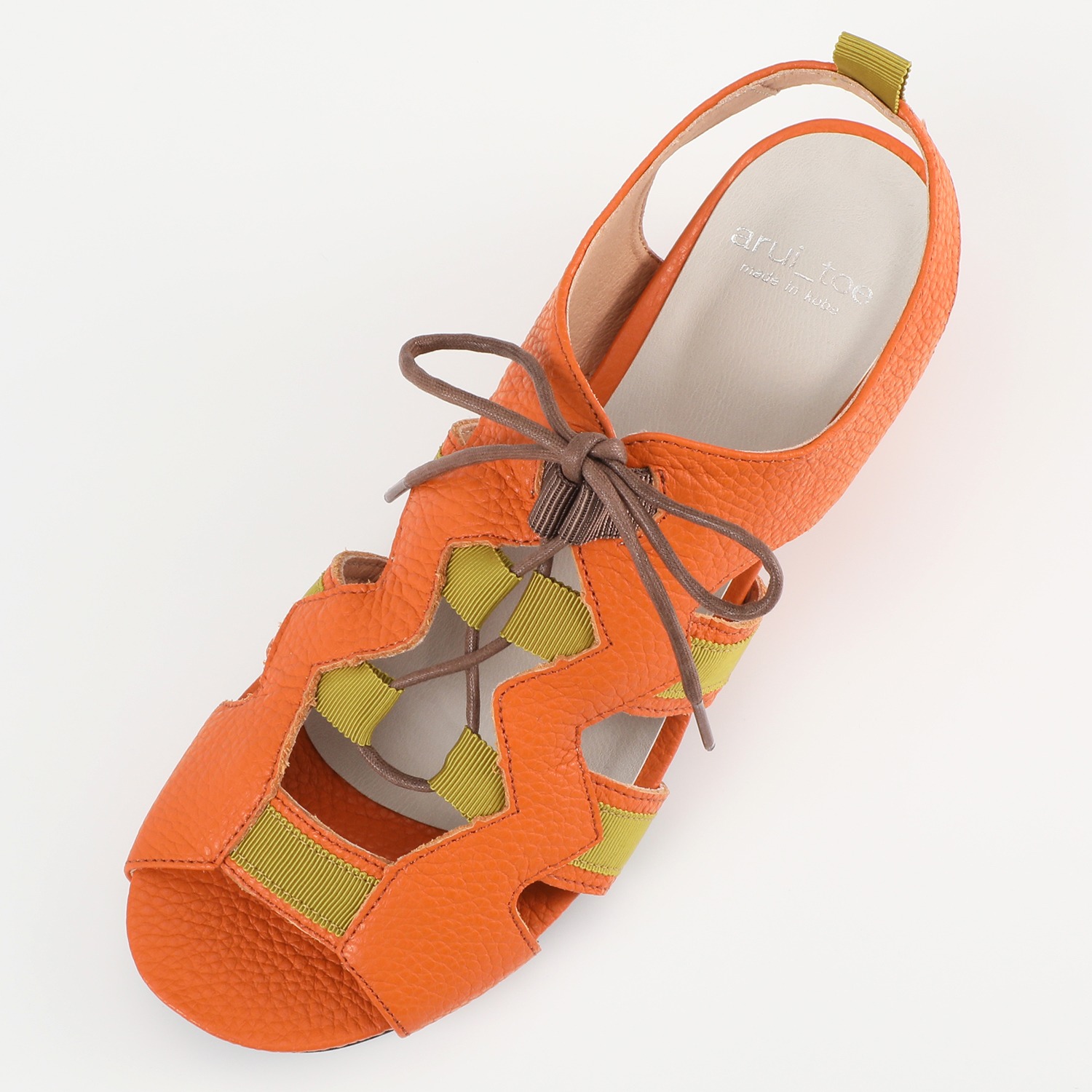 アルイトウ マストロット社製 イタリアンレザー 軽量レースアップサンダル