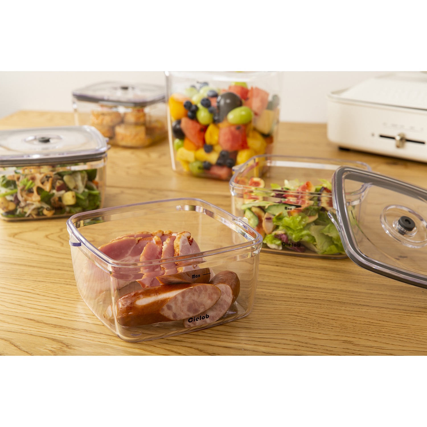 セーロブ ワンタッチで自動で真空！ 真空キャニスター＋ 電動バキュームポンプ ４点セット