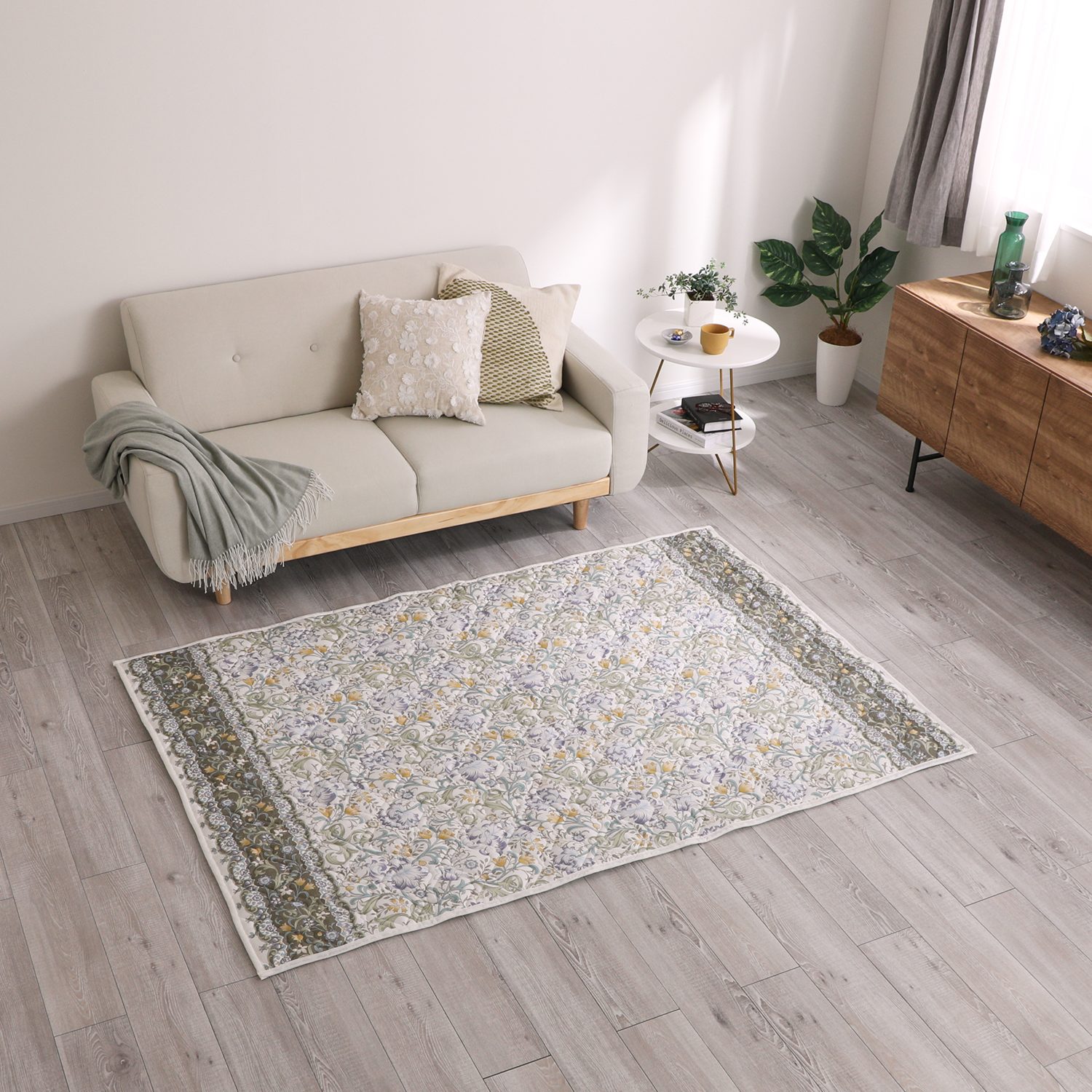 ＜１３０×１９０ｃｍ＞大津毛織 フレンチリネンカーペット 