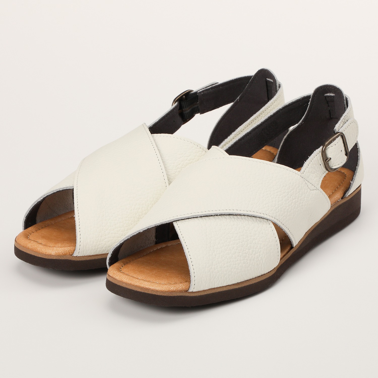 フィグリーノ 日本製牛革 柔らか仕立て 超軽量リラックスサンダル