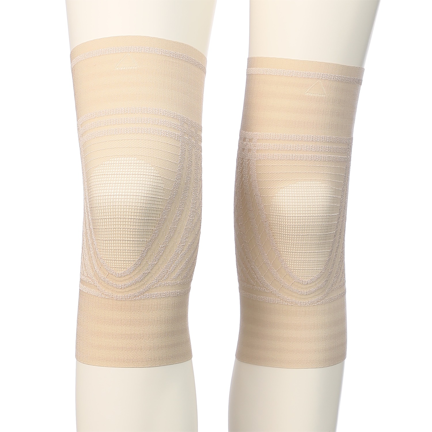 厚さわずか１ｍｍ以下 極薄新感覚サポーター！ ヌーディーフィール 極薄ひざＷライン構造 サポーター　３枚組