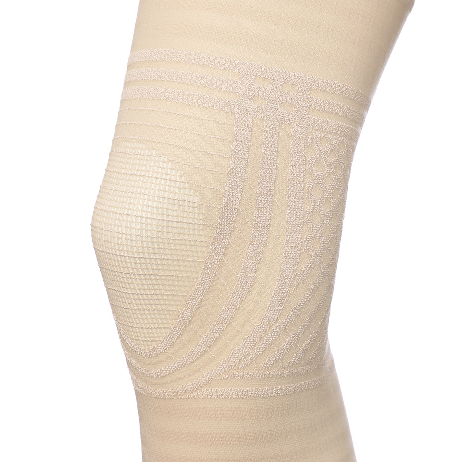 厚さわずか１ｍｍ以下 極薄新感覚サポーター！ ヌーディーフィール 極薄ひざＷライン構造 サポーター　３枚組