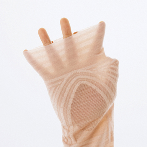 厚さわずか１ｍｍ以下 極薄新感覚サポーター！ ヌーディーフィール 極薄ひざＷライン構造 サポーター　３枚組