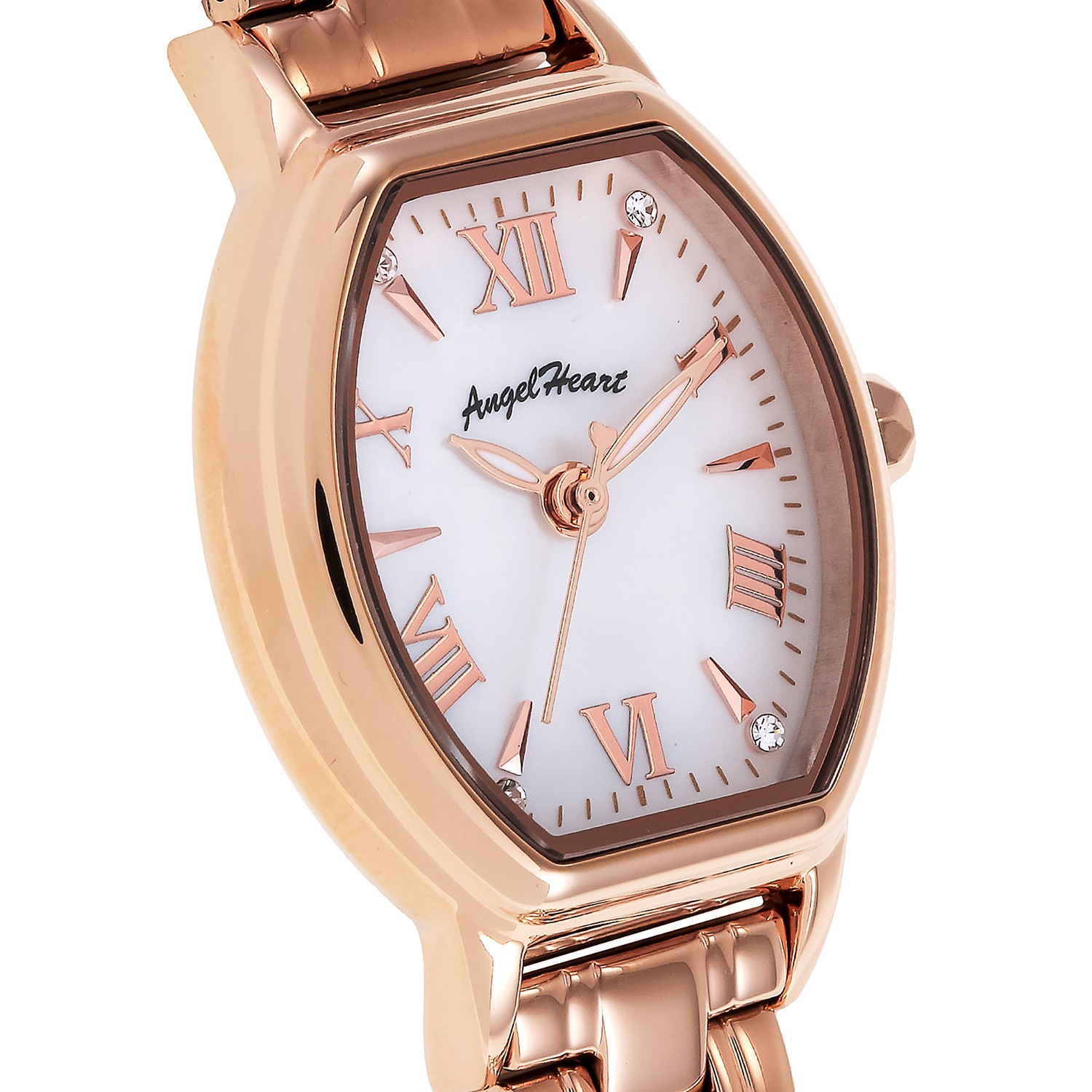 エンジェルハート リュクス クリスタルガラス トノーフェイス ソーラーウォッチ