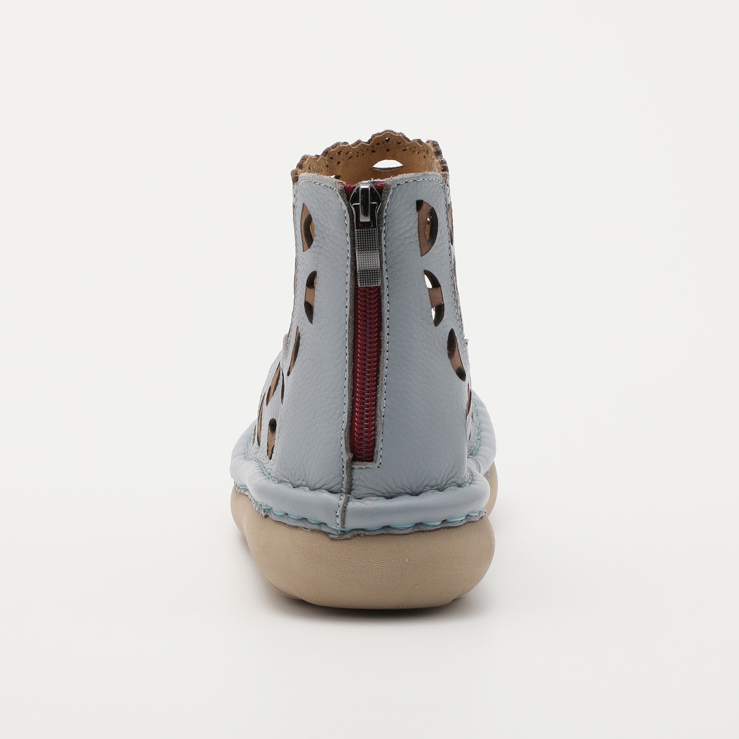 エスタシオン 牛革 レザーカッティング フラットシューズ