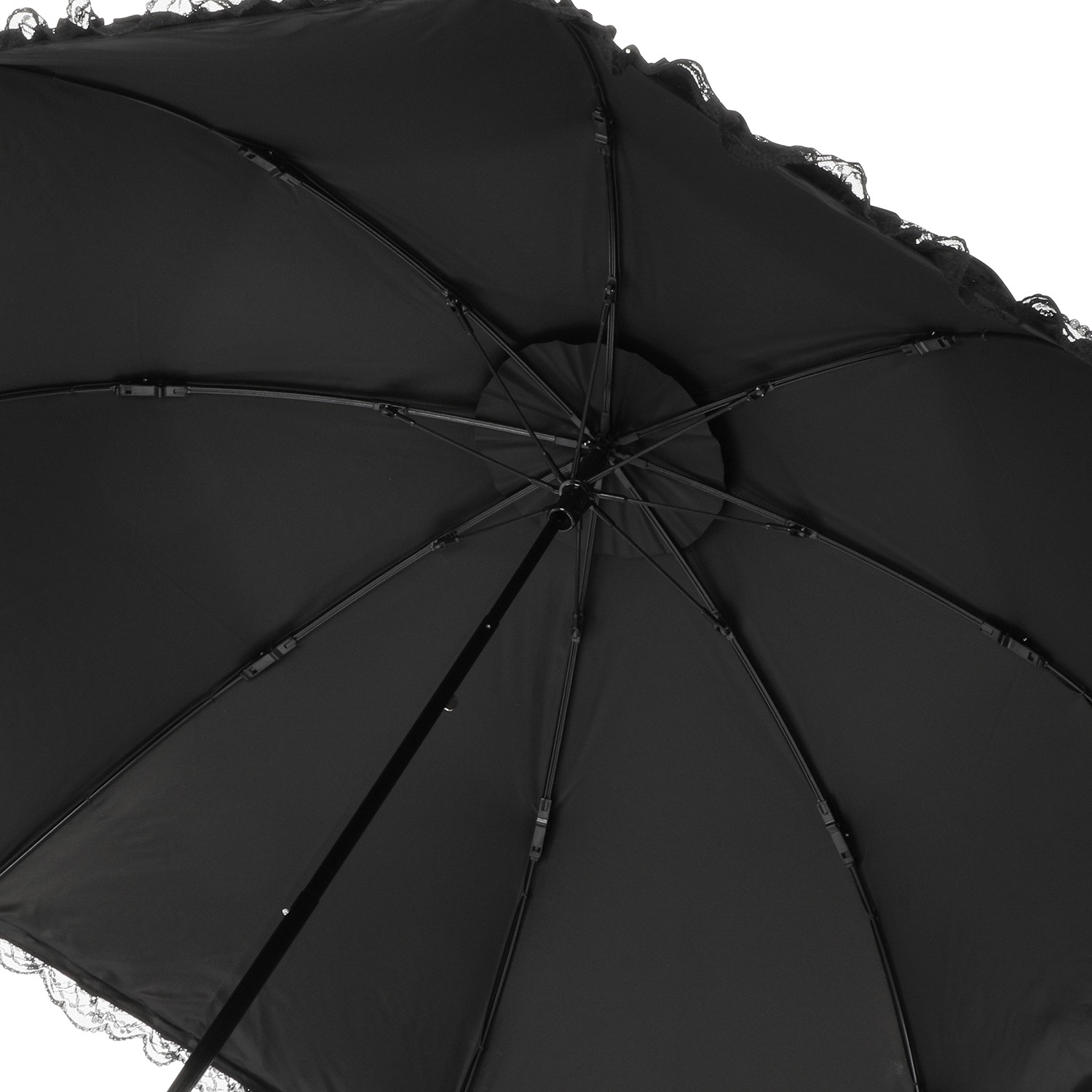 アプレビュート 別注バラ柄ジャガード レースアクセント 晴雨兼用折りたたみ傘